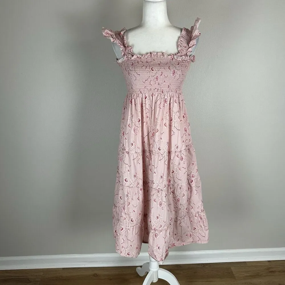 Hill House Pink Floral Midi Dress - Picture 2 of 7